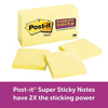 Post it Notes Super Sticky Canary Yellow Note Pads 4 x 6 Lined 90 Pad 5 Pads Pack