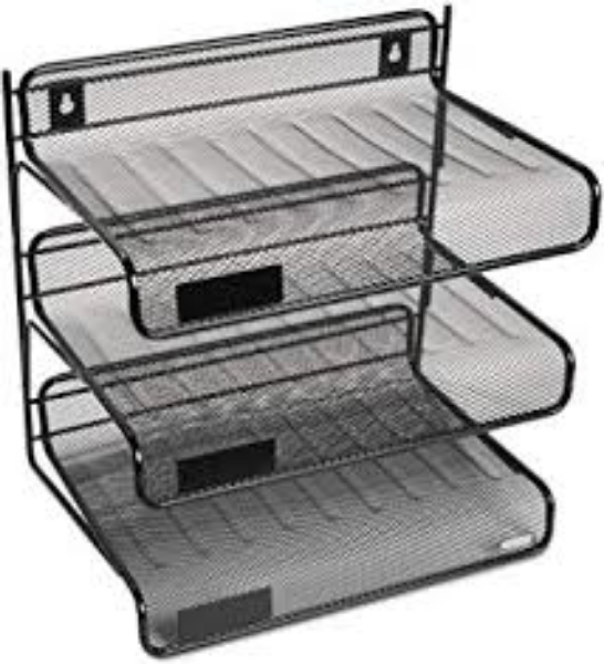 Eldon Expressions Mesh 3 Tier Desk Shelf Unit