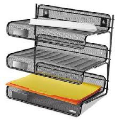 Eldon Expressions Mesh 3 Tier Desk Shelf Unit