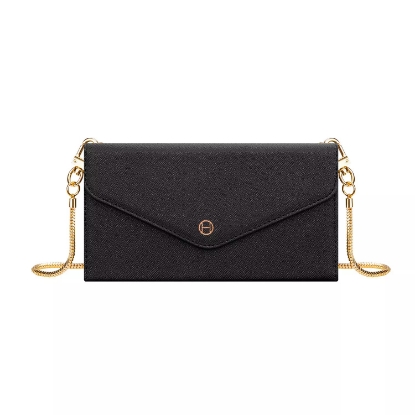 HABITU iPhone 12 Pro Max Selene Crossbody Wallet Case Black Vegan Leather Wallet Crossbody Bag with Mirror Card Slots & 2 in 1 Removable Magnetic Case