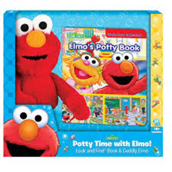 Book Box and Plush Elmo Potty