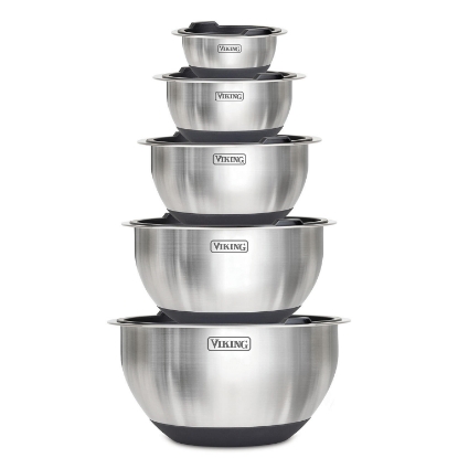 Viking 10 Piece Stainless Steel Mixing Prep and Serving Bowl Set