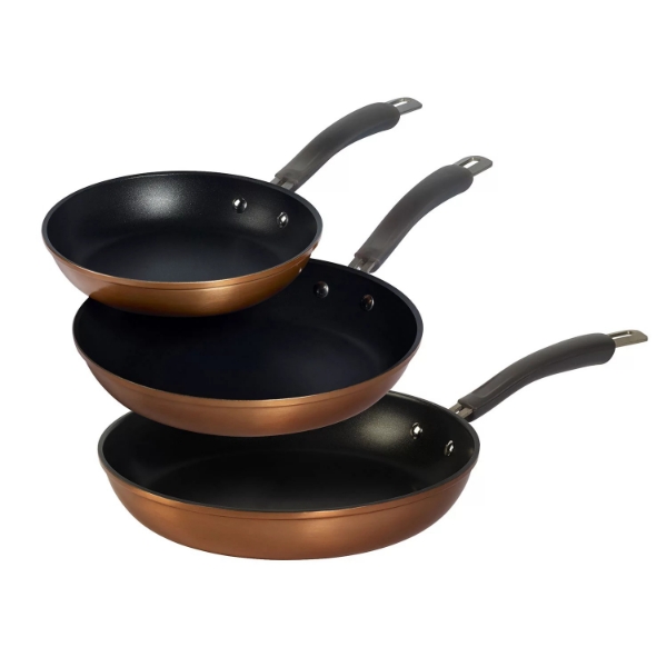 Copper Fry Pan 3 Piece Set