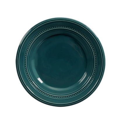 Gibson Elite 18 Piece Transparent Glaze Barberware Dinnerware Set Assorted Colors