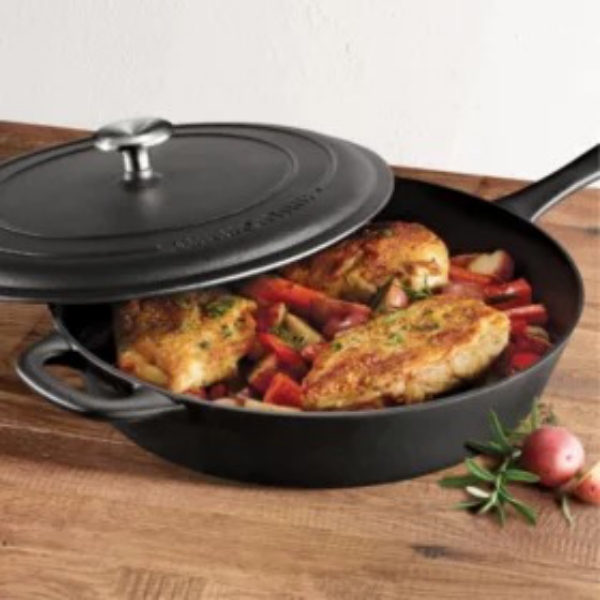 Tramontina 12.5" Covered Cast Iron Skillet