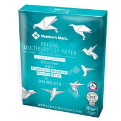 Member's Mark Bright White Multipurpose Paper 20 lb 96 Bright 8.5 x 11” 8 Ream Case