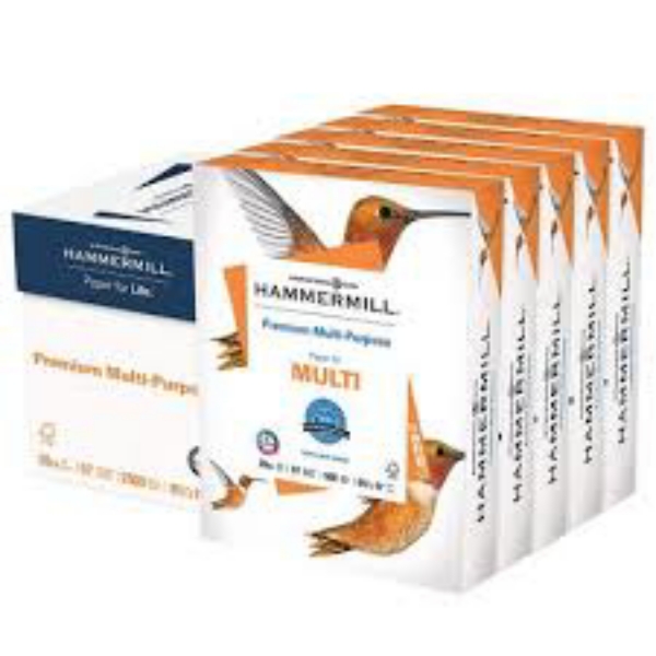 Hammermill Premium Multipurpose Paper 20lb 97 Bright 8 1 2 x 11 2,500 Sheets