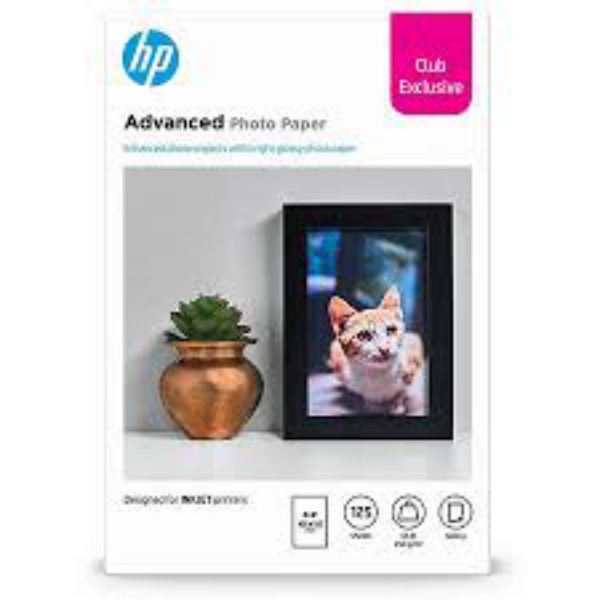 HP Advanced Glossy 4 x 6 125 Sheet Photo Paper 9JF90A