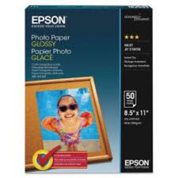 Epson Glossy Photo Paper 52 lb Glossy 8.5 x 11 100 Sheets Pack