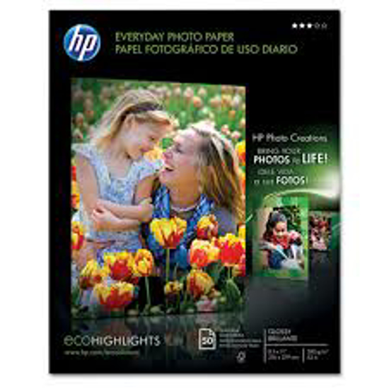 HP Everyday Photo Paper Glossy 8 1 2 x 11 50 Sheets Pack