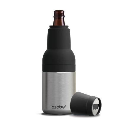 Asobu Frosty Beer 2 Go Chiller Bottle and Can Cooler 2 Pack Copper and Silver