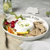 Take a Dip White Oval Chip and Dip Platter 16.5"