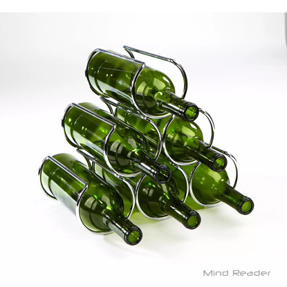 Mind Reader Steel Pyramid Wine Bottle Organizer