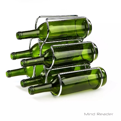 Mind Reader Steel Pyramid Wine Bottle Organizer
