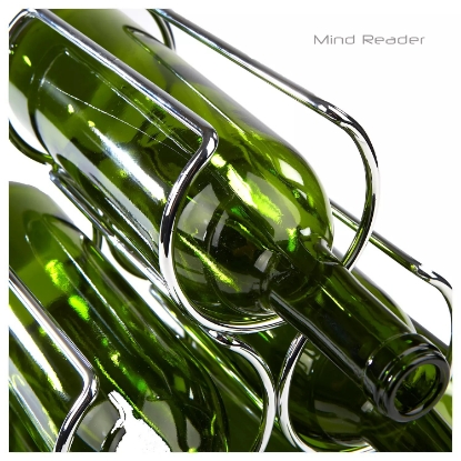 Mind Reader Steel Pyramid Wine Bottle Organizer