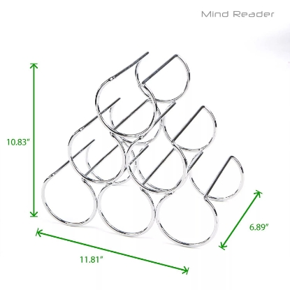 Mind Reader Steel Pyramid Wine Bottle Organizer