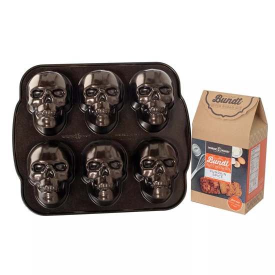 Nordic Ware Haunted Skull Cakelet Baking Set