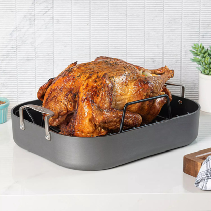 Viking 16" Hard Anodized Nonstick Roaster with Rack