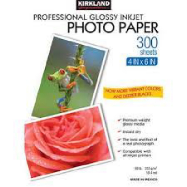 Kirkland Signature 4 X 6 Professional Glossy Inkjet Photo Paper