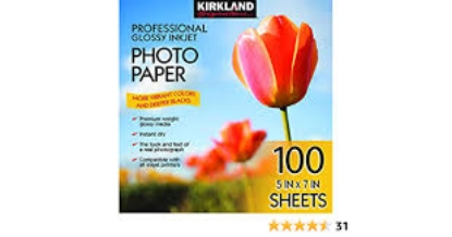 Kirkland Signature 5 X 7 Professional Glossy Inkjet Photo Paper