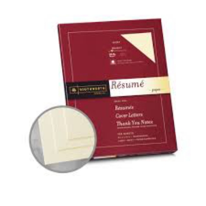 Southworth 100 Cotton Résumé Paper 8.5 x 11 32 lb Wove Finish Ivory 100 Sheets