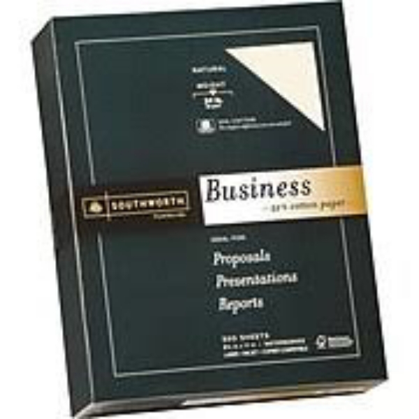 Southworth 25 Cotton Business Paper 8.5 x 11 24 lb Wove Finish Ivory 500 Sheets