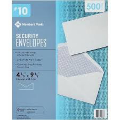 Member's Mark Security Envelope 10 500 ct