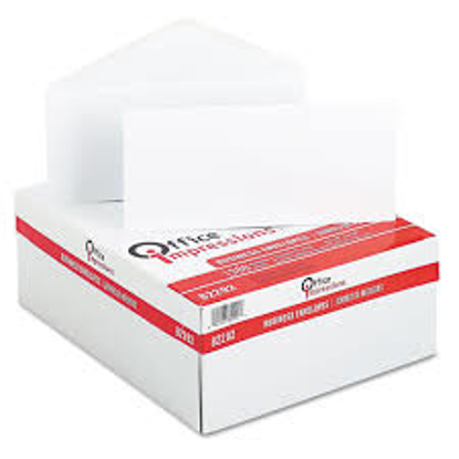 Office Impressions White Envelopes 10 Gummed 500 Count