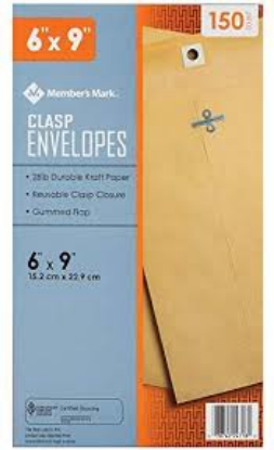 Member's Mark Clasp Envelope 6 x 9 150 ct