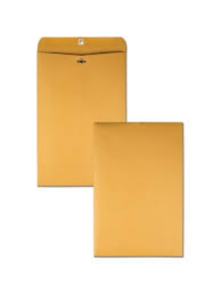 Quality Park Clasp Envelope 10" x 15" Brown Kraft 100 Box