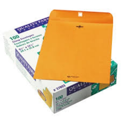 Quality Park Clasp Envelope 9 x 12 Brown Kraft 100 Box