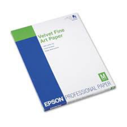 Epson Velvet Fine Art Paper 8 1/2 x 11 White 20 Sheets Pack
