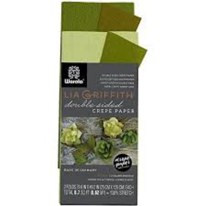 Lia Griffith Extra Fine Crepe Paper Cypress Green Craft Paper
