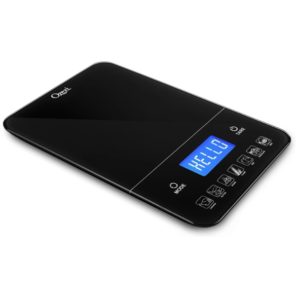 Ozeri Touch III 22 lbs (10 kg) Digital Kitchen Scale with Calorie Counter, Tempered Glass Assorted Colors
