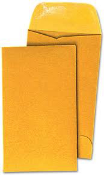 Universal Kraft Coin Envelope Light Brown 500 Box Various Sizes