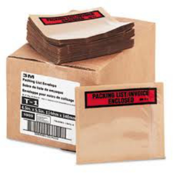 3M Top Print Self Adhesive Packing List Envelope 4 1/2 x 5 1/2 White 1000 per Box