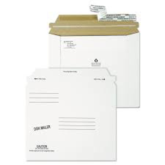Quality Park Redi Strip Economy Disk Mailer 7 1/2 x 6 1/16 White Recycled 100 Pack