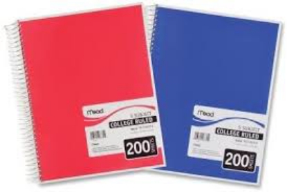 Mead 5 Subject Notebook College Rule 8 1/2 x 11 White 200 Sheets per Pad