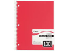Mead Spiral Bound Notebook Wide Margin Rule 8" x 10 1/2" White1 Subject 70 Sheets Pad