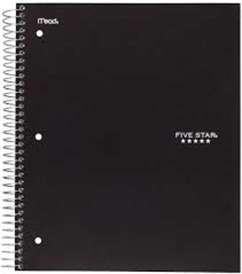 Mead Five Star Wirebound Notebook College Rule 3 hole Punch