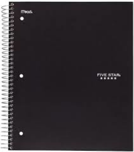Mead Five Star Wirebound Notebook College Rule 3 hole Punch