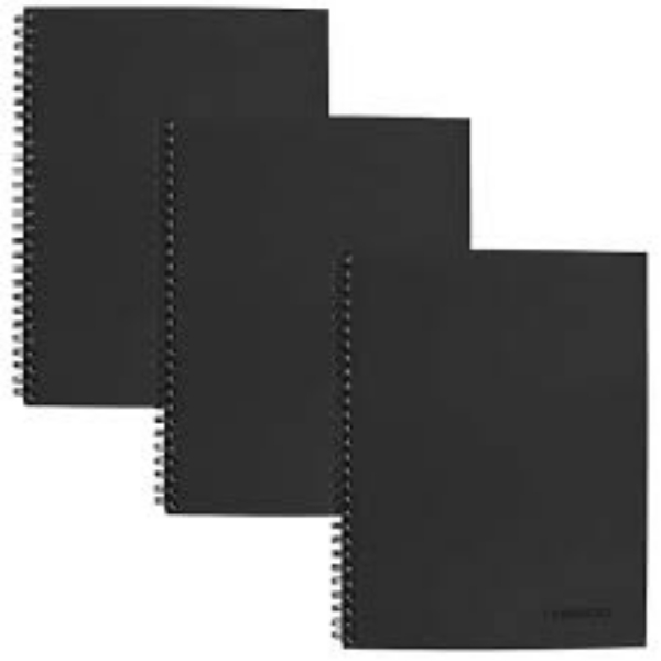 Cambridge Limited Action Planner Wirebound Business Notebook Black 80 Sheets 3 Count