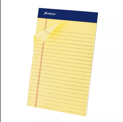 Ampad 5" x 8" Perforated Medium Ruled Pad 50 Sheets 24 pk