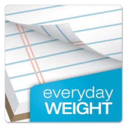 TOPS Docket Ruled Perforated Pads Legal Rule 5 x 8 White 12 50 Sheet Pads Pack