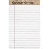 TOPS Second Nature Recycled Note Pads Lgl Margin Rule 5 x 8 White 50 Sheet Dozen