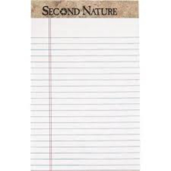 TOPS Second Nature Recycled Note Pads Lgl Margin Rule 5 x 8 White 50 Sheet Dozen