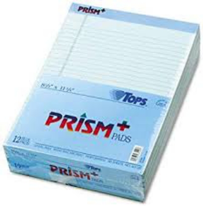 TOPS Prism Plus Colored Pads Legal Rule Letter Pastels 6 50 Sheet Pads Pack
