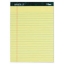 TOPS Docket Writing Tablet 8 1/2 x 11 3/4 Legal Rule Canary 50 Sheets 6 Pack