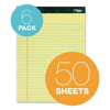 TOPS Docket Writing Tablet 8 1/2 x 11 3/4 Legal Rule Canary 50 Sheets 6 Pack