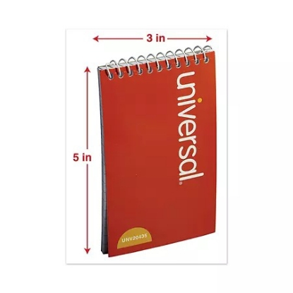 Universal Wirebound Memo Book Narrow Rule 3 x 5 White 50 Sheets 12 Pack